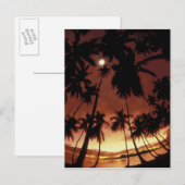 ボラボラ、ポリネシフランスのア·サンセット ポストカード (正面/裏面)
