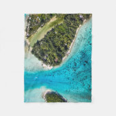 ボラボラ – 海への経路 フリースブランケット (正面)