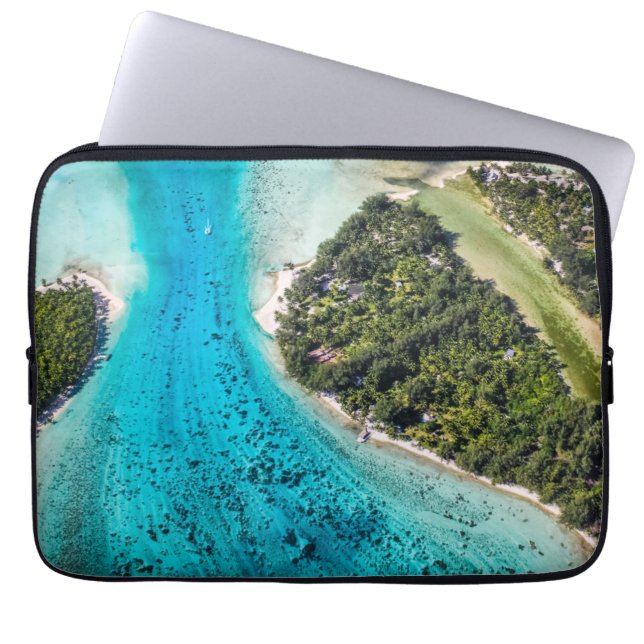 ボラボラ – 海への経路 ラップトップスリーブ (正面)