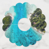 ボラボラ – 海への経路 ワイングラスタグ (正面)