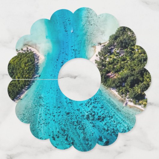 ボラボラ – 海への経路 ワイングラスタグ (裏面)