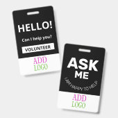 ボランカスタムティア – 写真パス – 名前IDバッジ バッジ (正面＆裏面)