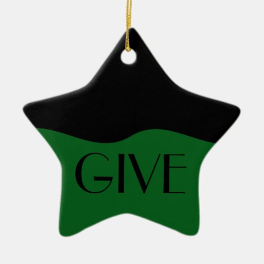 ボランティもっとも偉大ア:贈り物は与え自分 セラミックオーナメント (正面)