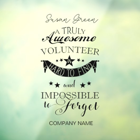 ボランティアありがとう ウィンドウサイン (シート3)