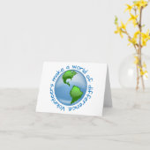 ボランティアが世界を変える カード (黄色い花)