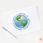 ボランティアが世界を変える スクエアシール (封筒)