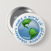 ボランティアが世界を変える 缶バッジ (正面&裏面)