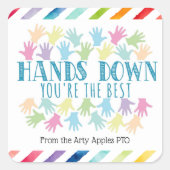 ボランティアであなたは学校を最高の降りる スクエアシール (正面)