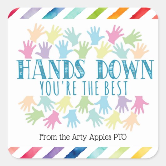 ボランティアであなたは学校を最高の降りる スクエアシール (正面)