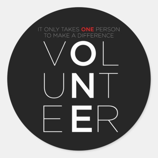 ボランティアでボランティアをする ラウンドシール (正面)