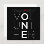ボランティアでボランティアをする 招待状 (正面/裏面)