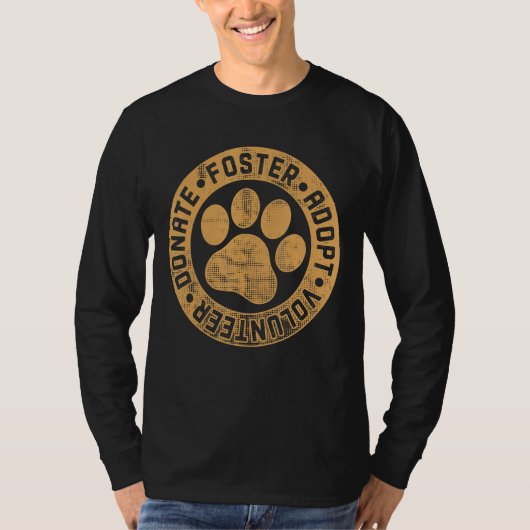 ボランティアで動物を寄付する救助犬を養成する Tシャツ (正面)