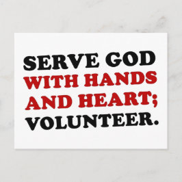 ボランティアで神に手とハートを提供(2) ポストカード