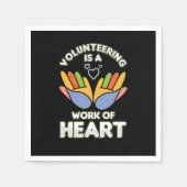 ボランティアとは、ボランティアハートの仕事 スタンダードカクテルナプキン (正面)