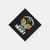ボランティアとは、ボランティアハートの仕事 スタンダードカクテルナプキン (角)