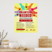 ボランティアにはチャリティー広告の手が必要 ポスター (キッチン)