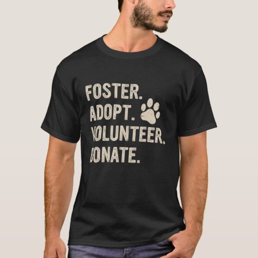 ボランティアによる動物救助犬Caの寄付を養成 Tシャツ (正面)