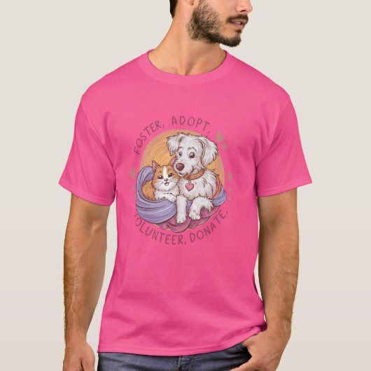 ボランティアによる動物救護施設の提供を受ける Tシャツ (正面)