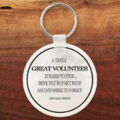 ボランティアのキ感謝していーチェイン感謝の贈り物 キーホルダー (正面)