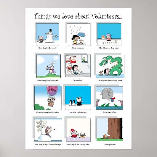 ボランティアのポスターが大好き ポスター (正面)