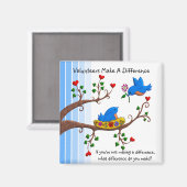 ボランティアの人が違いを生む マグネット (正面/裏面)