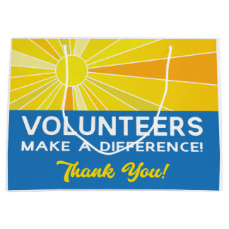 ボランティアの人が違う感謝をする ラージペーパーバッグ