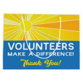 ボランティアの人が違う感謝をする ラージペーパーバッグ (裏面)