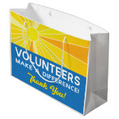 ボランティアの人が違う感謝をする ラージペーパーバッグ (裏面アングル)