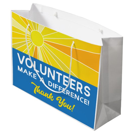 ボランティアの人が違う感謝をする ラージペーパーバッグ (裏面アングル)