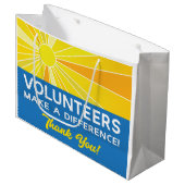 ボランティアの人が違う感謝をする ラージペーパーバッグ (正面アングル)