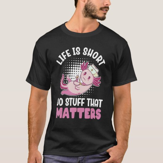 ボランティアの人生は短い物は問題Volu Tシャツ (正面)