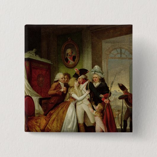 ボランティアの出発 缶バッジ (正面)