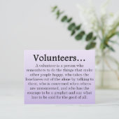 ボランティアの役割 ポストカード (スタンド正面)