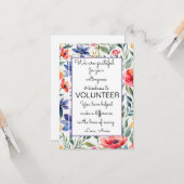 ボランティアの感謝の週のフローラ カード (正面/裏面インサイチュ)