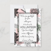 ボランティアの感謝の週の木のカード カード (正面)