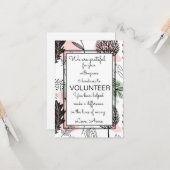 ボランティアの感謝の週の木のカード カード (正面/裏面インサイチュ)