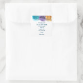 ボランティアの感謝の週の水色の花 スクエアシール (バッグ)