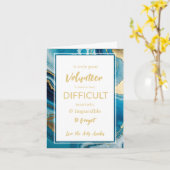 ボランティアの感謝の週の青い金ゴールド カード (黄色い花)