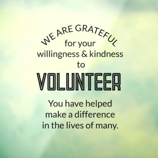 ボランティアの感謝の週感謝してい記 ウィンドウサイン (シート3)