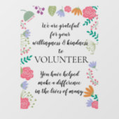 ボランティアの感謝の週感謝してい記 ウィンドウサイン (シート)