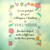 ボランティアの感謝の週感謝してい記 ウィンドウサイン (シート3)