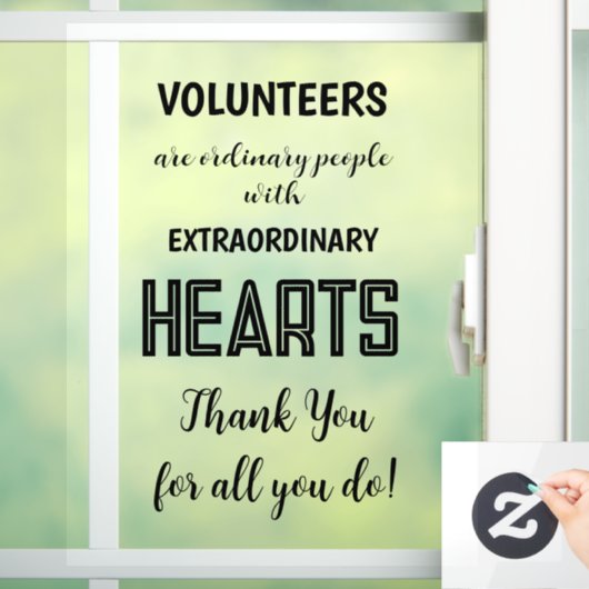 ボランティアの感謝の週感謝してい記 ウィンドウサイン (ホーム)