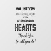 ボランティアの感謝の週感謝してい記 ウィンドウサイン (シート)