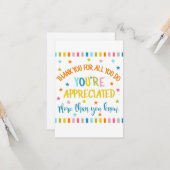 ボランティアの感謝の週感謝してい間あなた カード (正面/裏面インサイチュ)