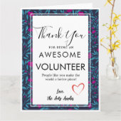 ボランティアの感謝の週 カード (黄色い花)
