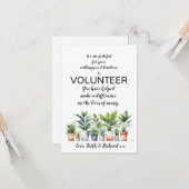 ボランティアの感謝の週 カード (正面/裏面インサイチュ)