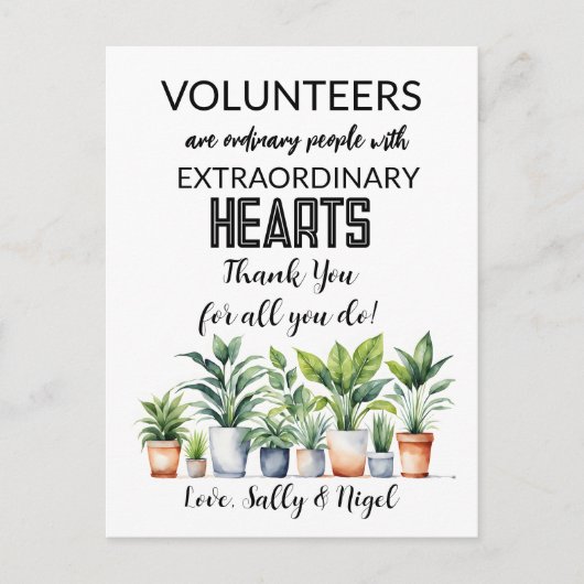 ボランティアの感謝の週 ポストカード (正面)