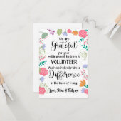 ボランティアの感謝週間カード カード (正面/裏面インサイチュ)