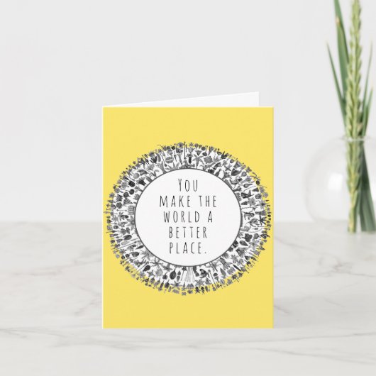 ボランティアの感謝 カード (正面)