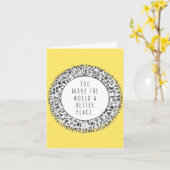 ボランティアの感謝 カード (黄色い花)